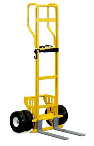 American Cart Tall Fork Hand Truck with Looped Handles – Dual Wheel